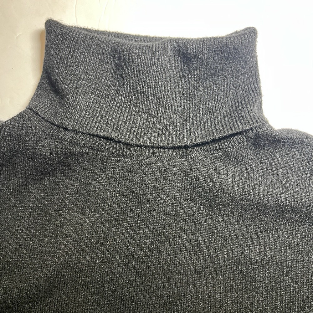 EVERLANE Cashmere Turtleneck Sweater Dress Black Small New W/Tag Retail $165 - Picture 6 of 10